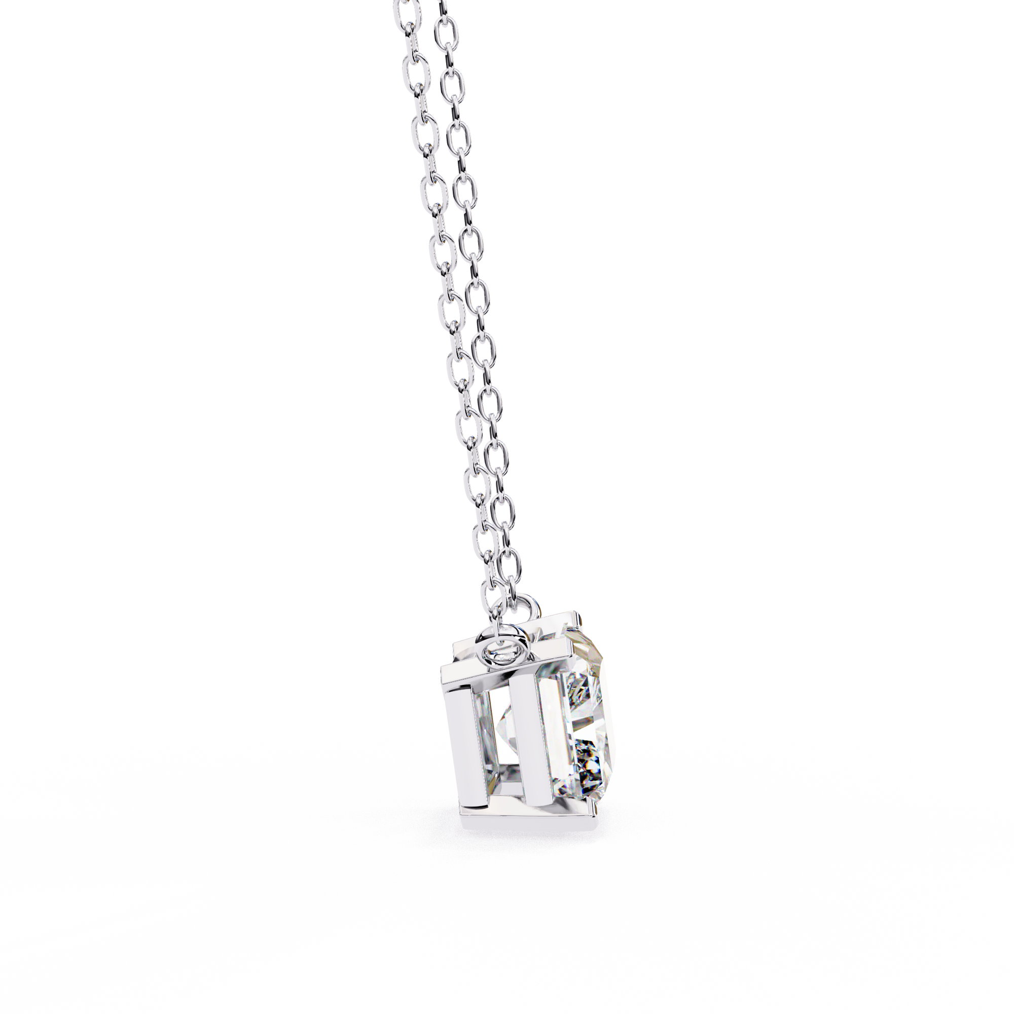 Solitairekart 1.95ct Horizontal Radiant-Cut Natural Diamond Solitaire Pendant-H Color, VS1 Clarity